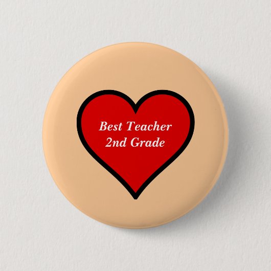 Bester Lehrer Button (Personalisieren) (Vorderseite)