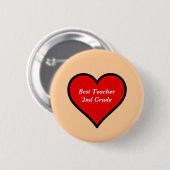 Bester Lehrer Button (Personalisieren) (Vorne & Hinten)