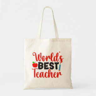 Bester Lehrer der Welt Apple Schulgeschenk Tragetasche