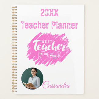 Bester Lehrer der Welt Foto Name 20XX Lehrer Planer