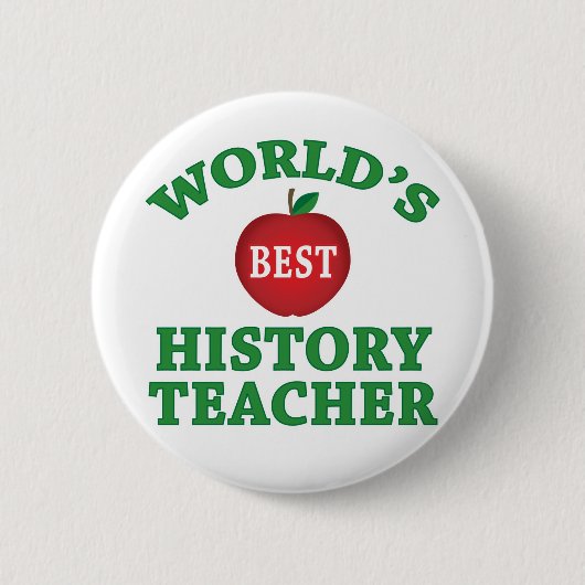 Bester Lehrer der Welt Geschichts Button (Vorderseite)