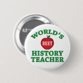 Bester Lehrer der Welt Geschichts Button (Vorne & Hinten)