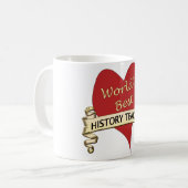 Bester Lehrer der Welt Geschichts Kaffeetasse (Vorderseite Links)