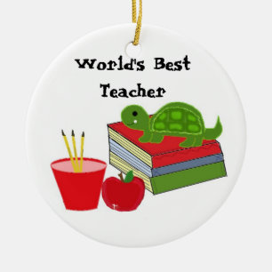 Bester Lehrer der Welt Keramik Ornament