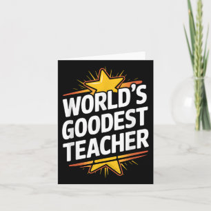 Bester Lehrer der Welt, Lustige Lehrererkennungs-A Karte