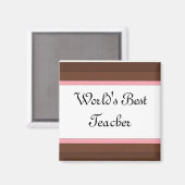 Bester Lehrer der Welt Magnet (Vorderseite/Rückseite)
