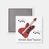 Bester Lehrer der Welt Magnet (Vorderseite/Rückseite)