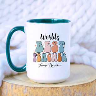 Bester Lehrer der Welt Retro-Geschenk für den be Tasse