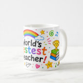 Bester Lehrer der Welt Süße Lehrerbeste Würdigung Kaffeetasse (VorderseiteRechts)