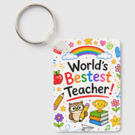 Bester Lehrer der Welt Süße Lehrerbeste Würdigung Schlüsselanhänger
