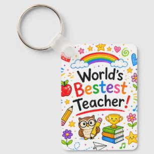 Bester Lehrer der Welt Süße Lehrerbeste Würdigung Schlüsselanhänger