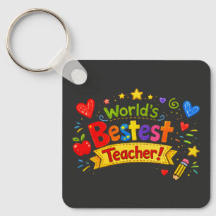 Bester Lehrer der Welt Süße Lehrerbeste Würdigung Schlüsselanhänger