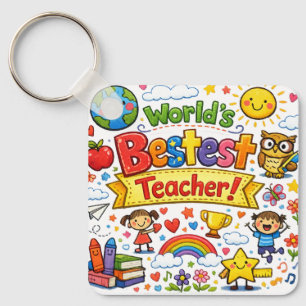 Bester Lehrer der Welt Süße Lehrerbeste Würdigung Schlüsselanhänger