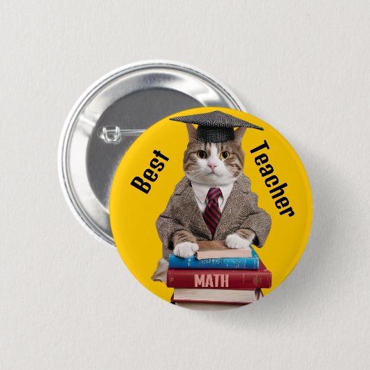 Bester Lehrer Ende der Amtszeit Schulbewertung Button (Vorne & Hinten)