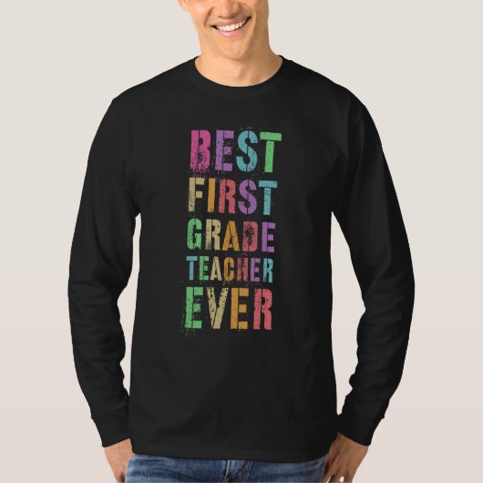Bester Lehrer erster Klasse Lehrer 1. Grader T-Shirt (Vorderseite)