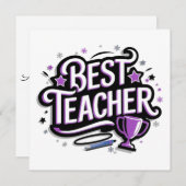 Bester Lehrer Feiertagskarte (Vorne/Hinten)