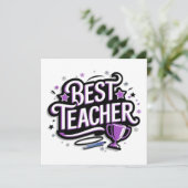 Bester Lehrer Feiertagskarte (Stehend Vorderseite)