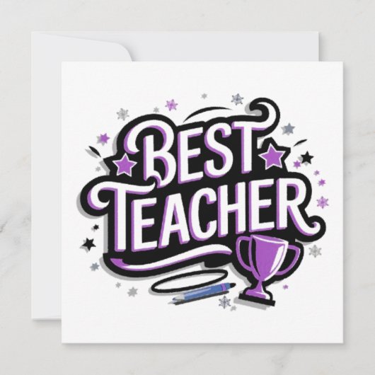 Bester Lehrer Feiertagskarte (Vorderseite)