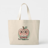 Bester Lehrer für Apple Design Jumbo Stoffbeutel (Rückseite)