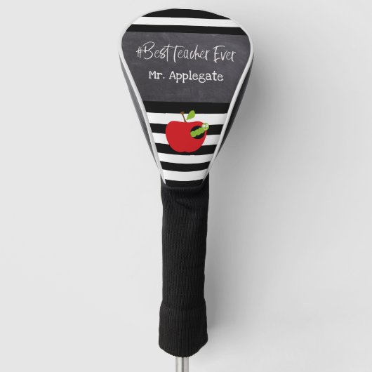 Bester Lehrer für Kopfkarton-Apple und Wurm-Strick Golf Headcover (Vorderseite)