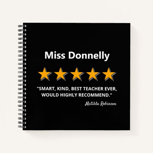 Bester Lehrer | Geschenkpapier zum Schulende Notizblock (Vorderseite)