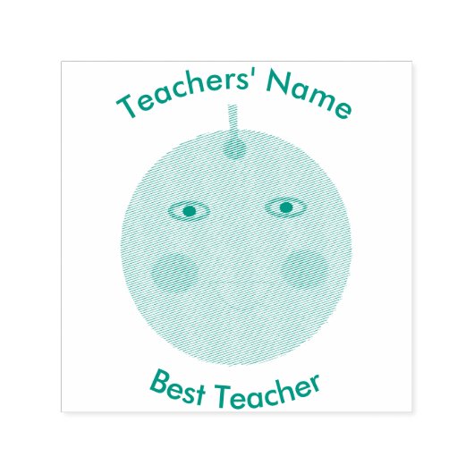 Bester Lehrer glücklich Apple Custom Self Inking Permastempel (Design)