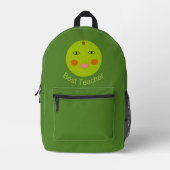 Bester Lehrer Happy Apple Bedruckter Rucksack (Vorderseite)