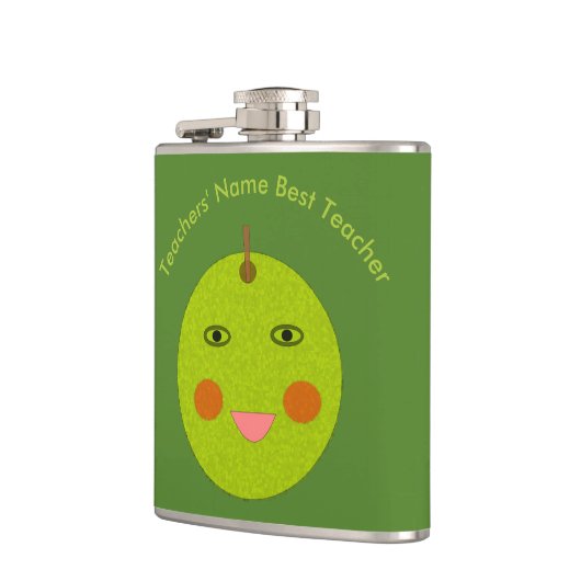 Bester Lehrer Happy Apple Custom Flask Flachmann (Links)
