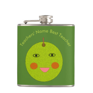 Bester Lehrer Happy Apple Custom Flask Flachmann