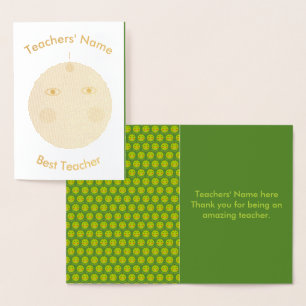 Bester Lehrer Happy Apple Custom Foil Card Folienkarte