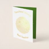 Bester Lehrer Happy Apple Custom Foil Card Folienkarte (Vorderseite)
