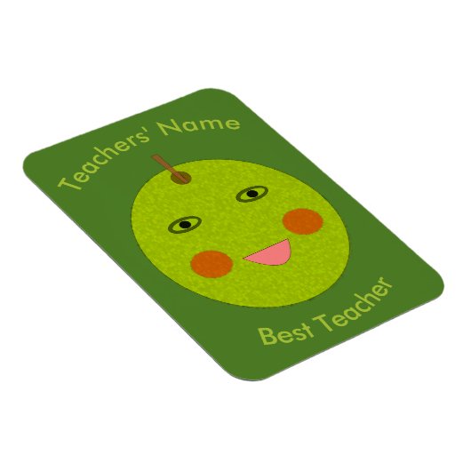 Bester Lehrer Happy Apple Custom Magnet (Rechte Seite)