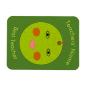 Bester Lehrer Happy Apple Custom Magnet (Horizontal)