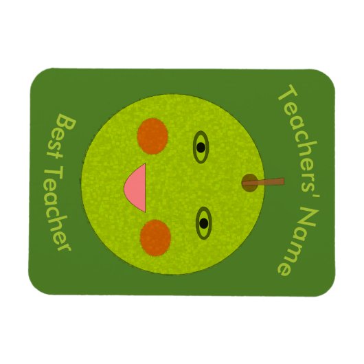 Bester Lehrer Happy Apple Custom Magnet (Horizontal)