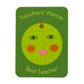 Bester Lehrer Happy Apple Custom Magnet (Vertikal)