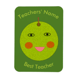 Bester Lehrer Happy Apple Custom Magnet