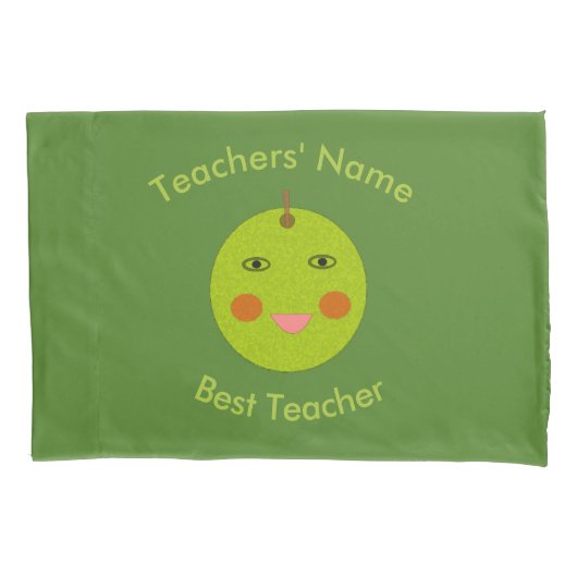 Bester Lehrer Happy Apple Custom Pillowcase Kissenbezug (Vorderseite)