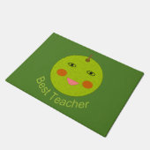 Bester Lehrer Happy Apple Fußmatte (Schrägansicht)