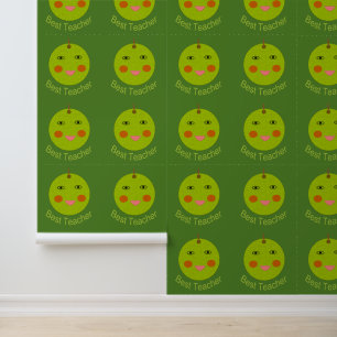 Bester Lehrer Happy Apple Gemustert Tapete