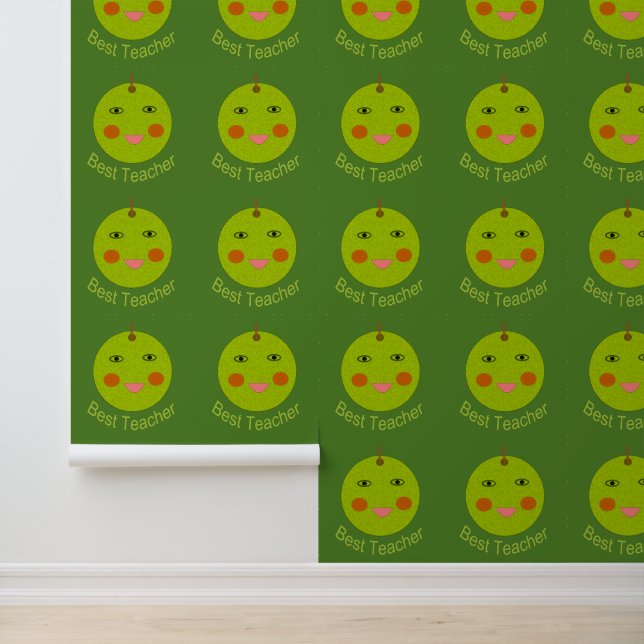Bester Lehrer Happy Apple Gemustert Tapete (Anwendung)