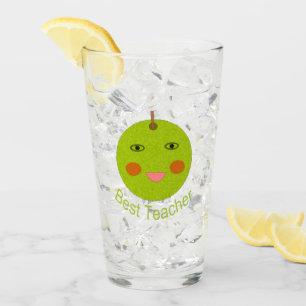 Bester Lehrer Happy Apple Glas