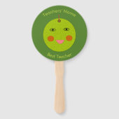 Bester Lehrer Happy Apple Handfan Fächer (Vorderseite)