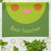 Bester Lehrer Happy Apple Handtuch (Gefaltet)