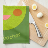 Bester Lehrer Happy Apple Handtuch (Viertel Falte)