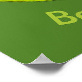 Bester Lehrer Happy Apple Poster (Ecke)