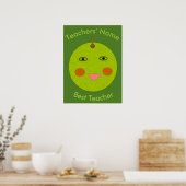 Bester Lehrer Happy Apple Poster (Küche)