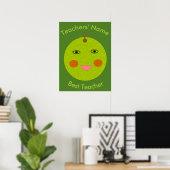 Bester Lehrer Happy Apple Poster (Heimbüro)