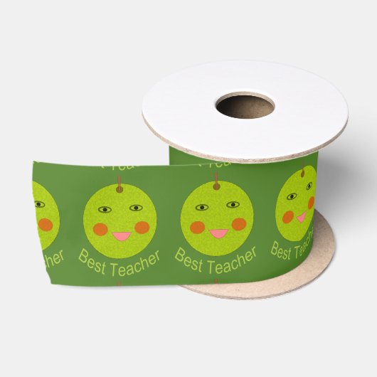 Bester Lehrer Happy Apple Ribbon Satinband (Spule)