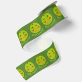 Bester Lehrer Happy Apple Ribbon Satinband (Rückseite)