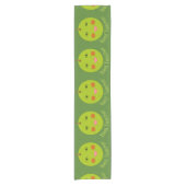 Bester Lehrer Happy Apple Table Runner Kurzer Tischläufer (Vorderseite)